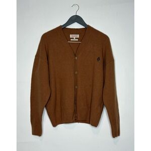 The Animals Observatory Girls Boys Wool Blend Knit Cardigan Sweater Tan Italy